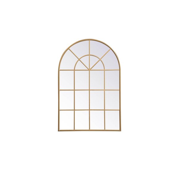 Elegant Decor Metal Windowpane Mirror 36 Inch X 53 Inch In Brass MR613653BR